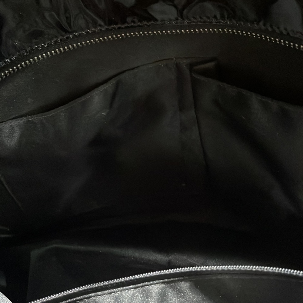 COACH Black patent, leather large purse, . Embossed,l coach purse is 17 “ 10 b - Picture 4 of 12